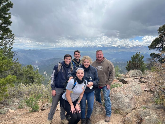 The Poovey family on vacation in Colorado