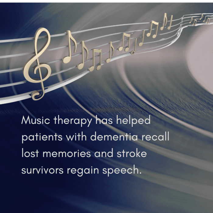 notes saying music therapy
