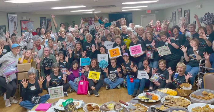 Altrusa members and guests celebrating