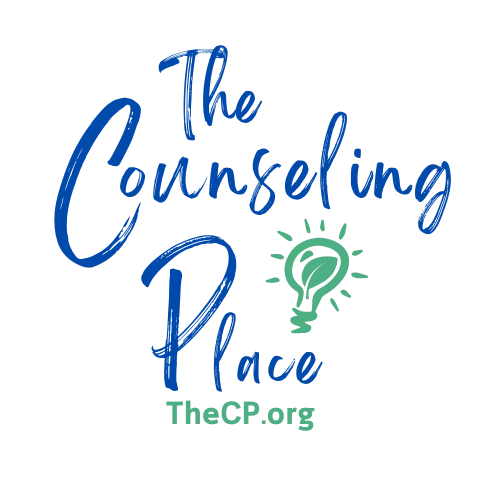 The Counseling Place logo featuring stylized text and a light bulb graphic.